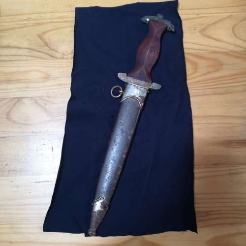 WW2 Antique Dagger Nazi SS with scabbard. SA Sturmabteilung (Storm Detachment) Blade Inscription !