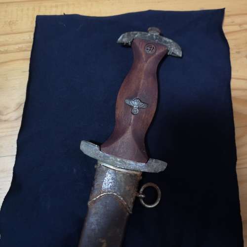 WW2 Antique Dagger Nazi SS with scabbard. SA Sturmabteilung (Storm Detachment) Blade Inscription !