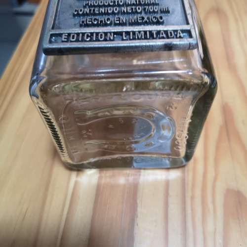 El Jimador Tequila ANEJO Empty 750ml Bottle w/Cast Metal Label Bought In Mexico RARE