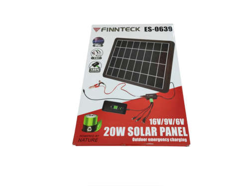 16v/9v/6v 20w Solar Panel-Outdoor Emergency Charging. Max 1A, 2A, 3A. Has USB and other accessories