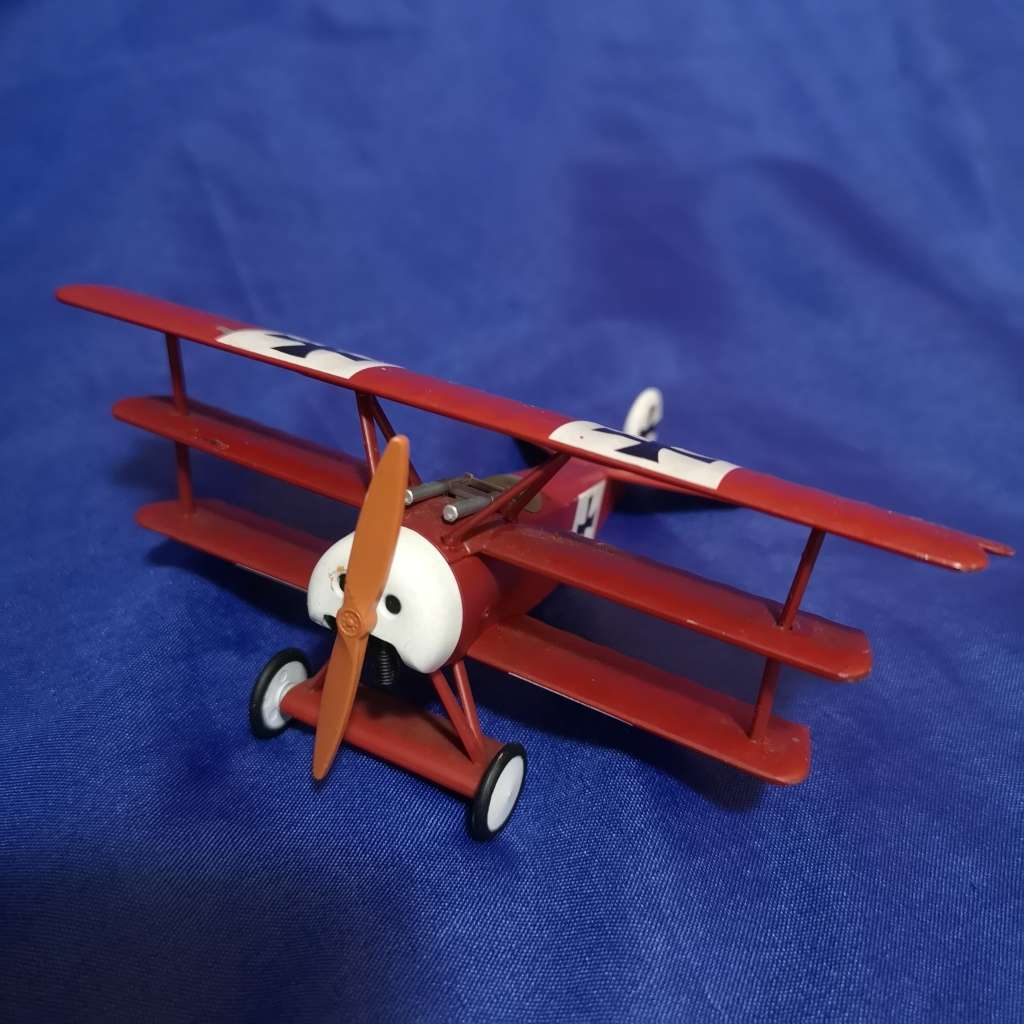 Fokker DR.1 (DR.I) Red Baron Triplane 1/63 Scale Vintage Diecast Model