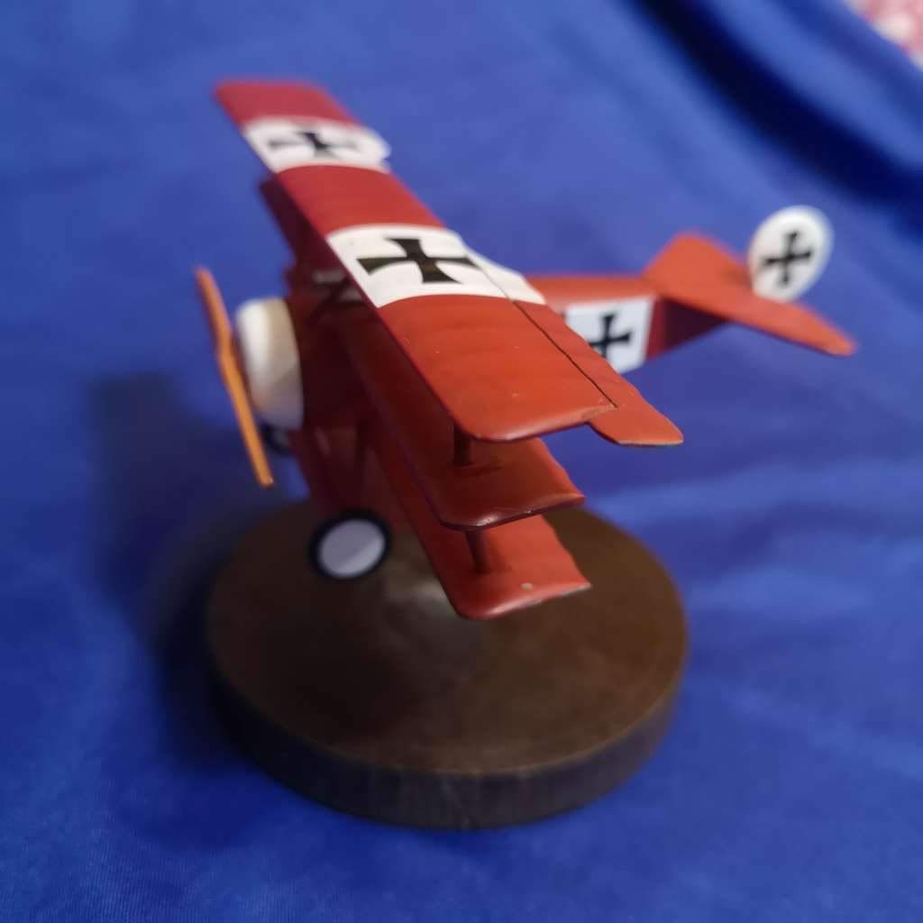 Fokker DR.1 (DR.I) Red Baron Triplane 1/63 Scale Vintage Diecast Model