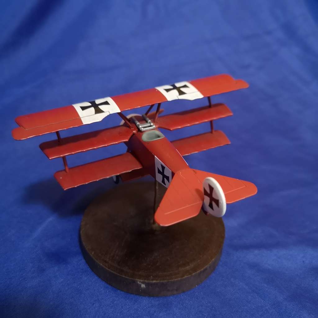 Fokker DR.1 (DR.I) Red Baron Triplane 1/63 Scale Vintage Diecast Model