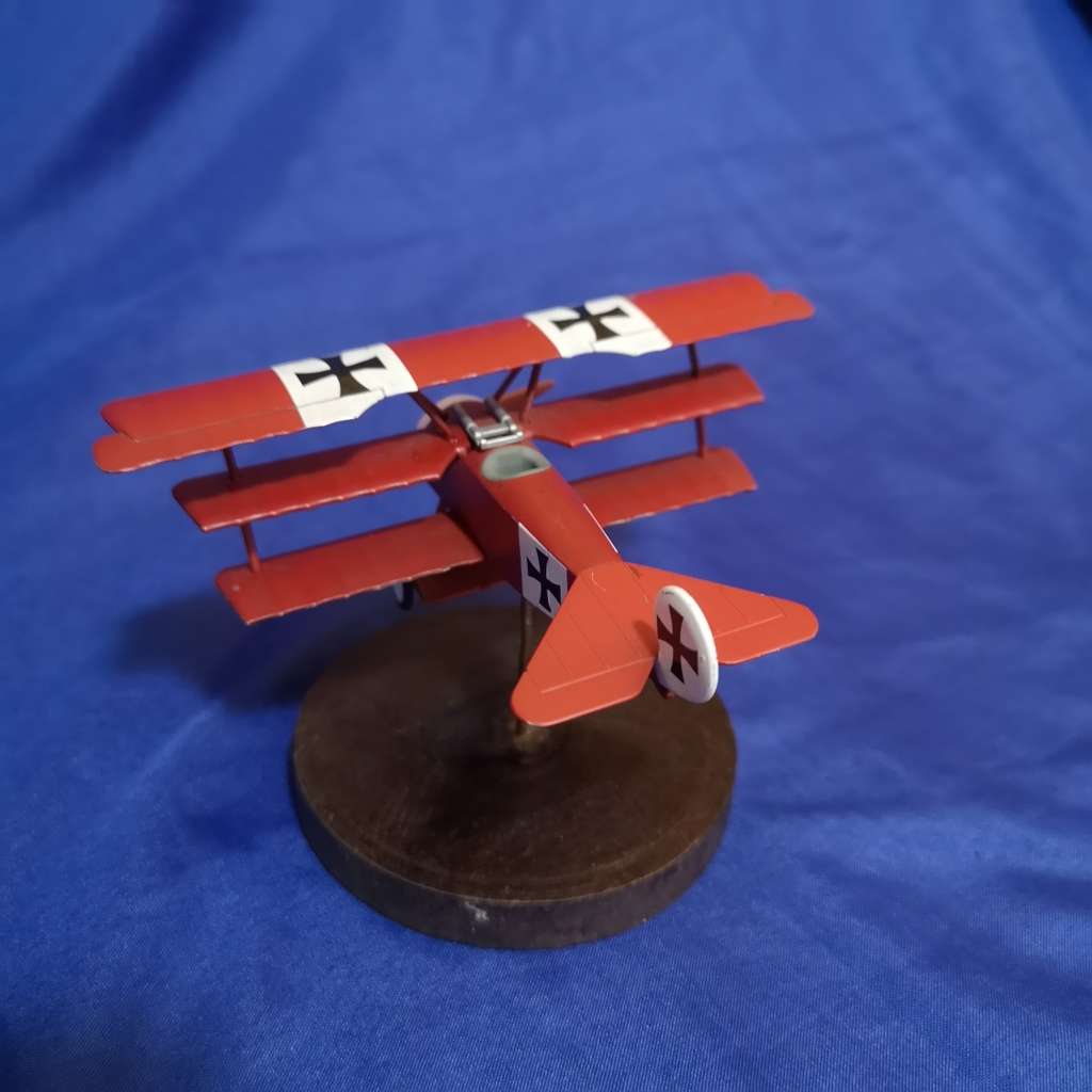 Fokker DR.1 (DR.I) Red Baron Triplane 1/63 Scale Vintage Diecast Model