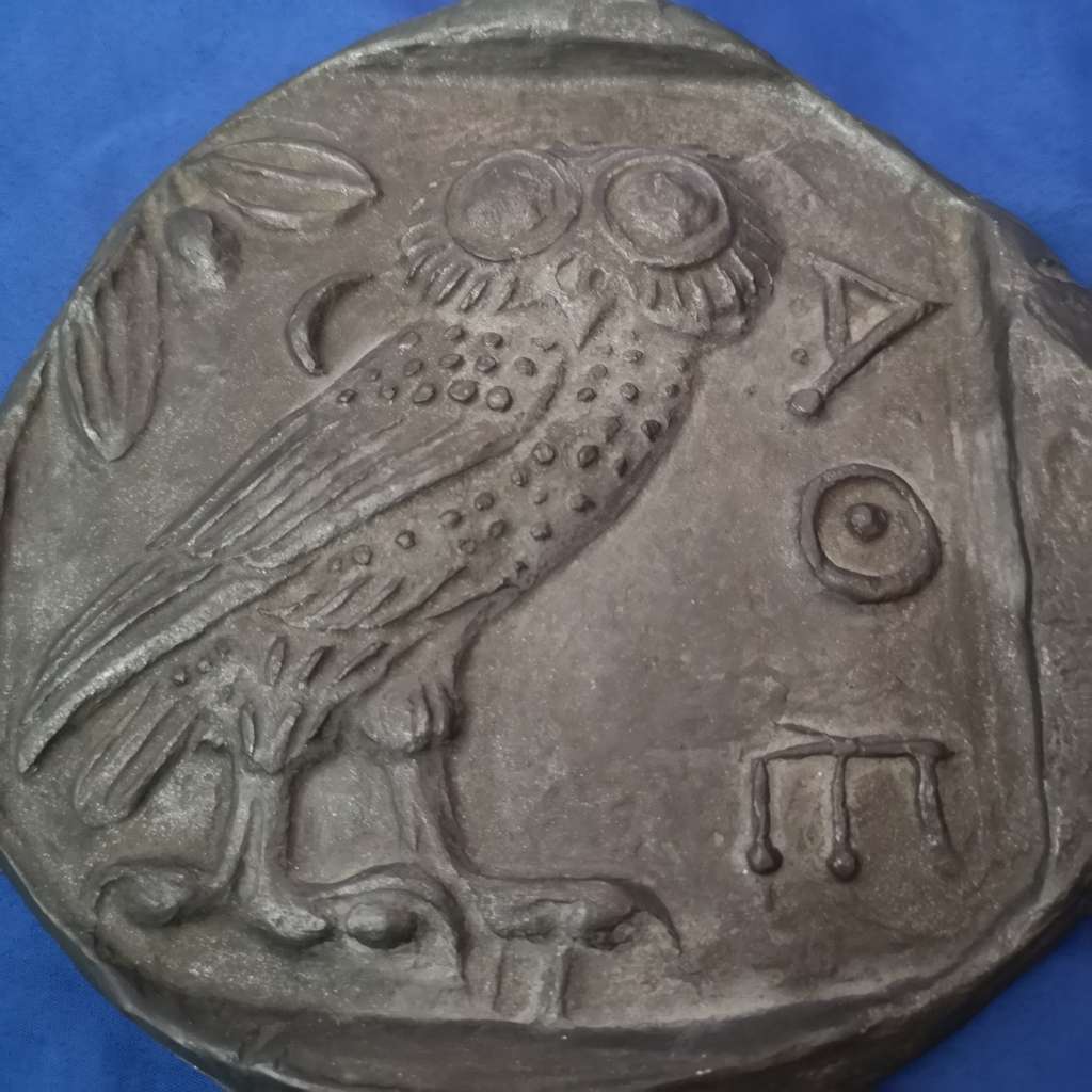 Vintage Tetradrachm of Athens- Enlarged Replica coin by Kiley Baker. No 15 of 250 Produced.