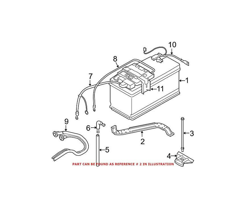 BMW E90 E91 E92 E93 xDrive M3 2006-2013 Top Securing Battery Clamp Holder Bracket.