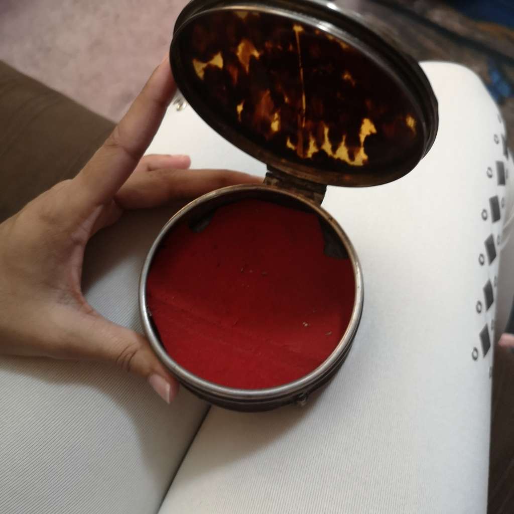 1920s Rare Find Sterling Silver Tortoiseshell Jewellery box