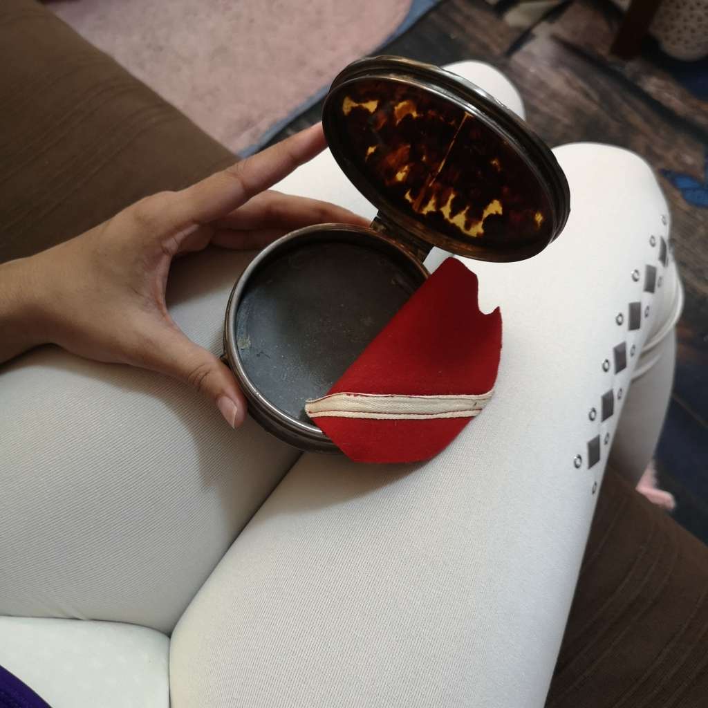 1920s Rare Find Sterling Silver Tortoiseshell Jewellery box