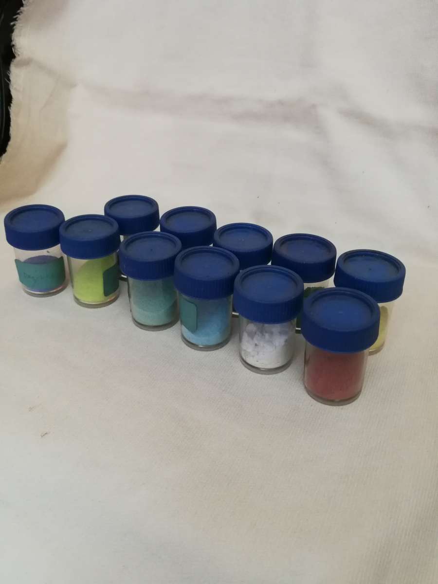 Glass Opaque Enamel Assortment For Metals. Vintage enamel powder set.