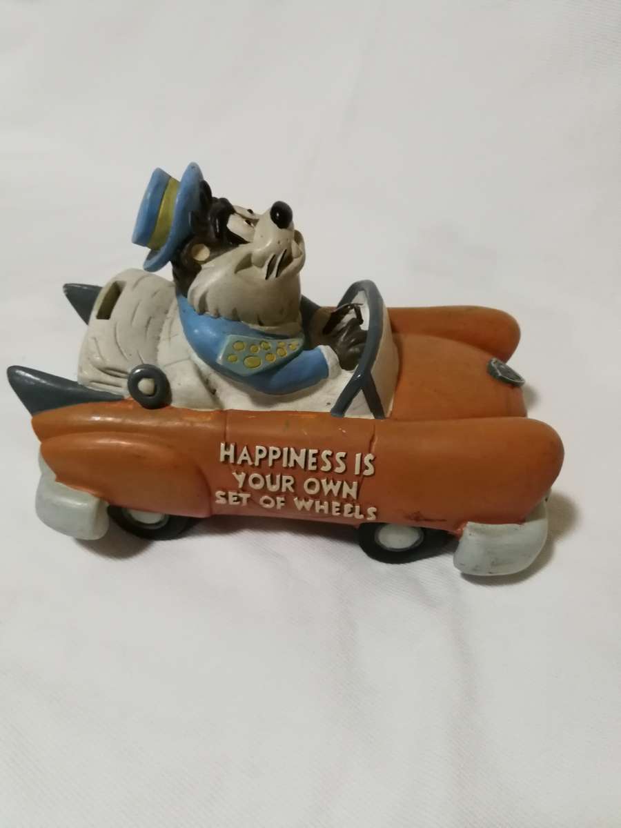 Rare 1994 Warner Bros Tasmanian Devil Taz Coin Car Piggy Bank