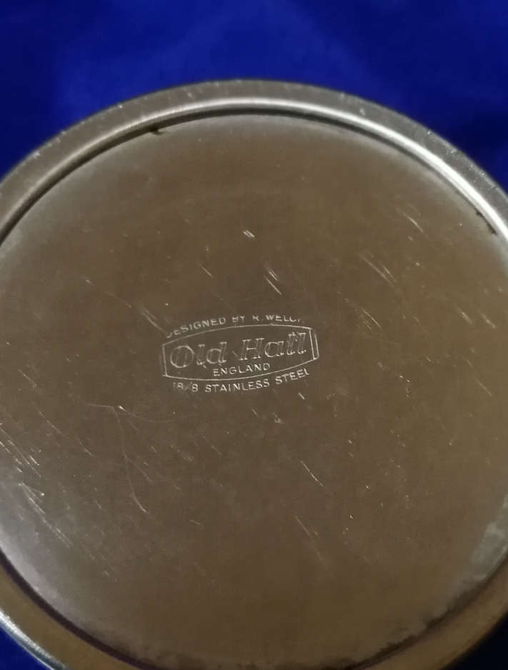 A Robert Welch (1929-2000) for Old Hall England. 18/8 stainless Steel mini sugar bowl