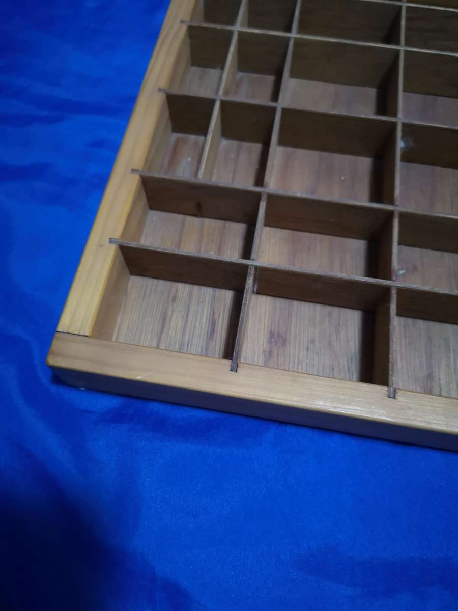 Printers Tray/ Beads Tray Oregon pine framework
