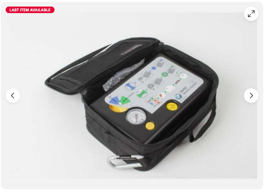 BMW Mobility Kit with Tyre repair function. Unused