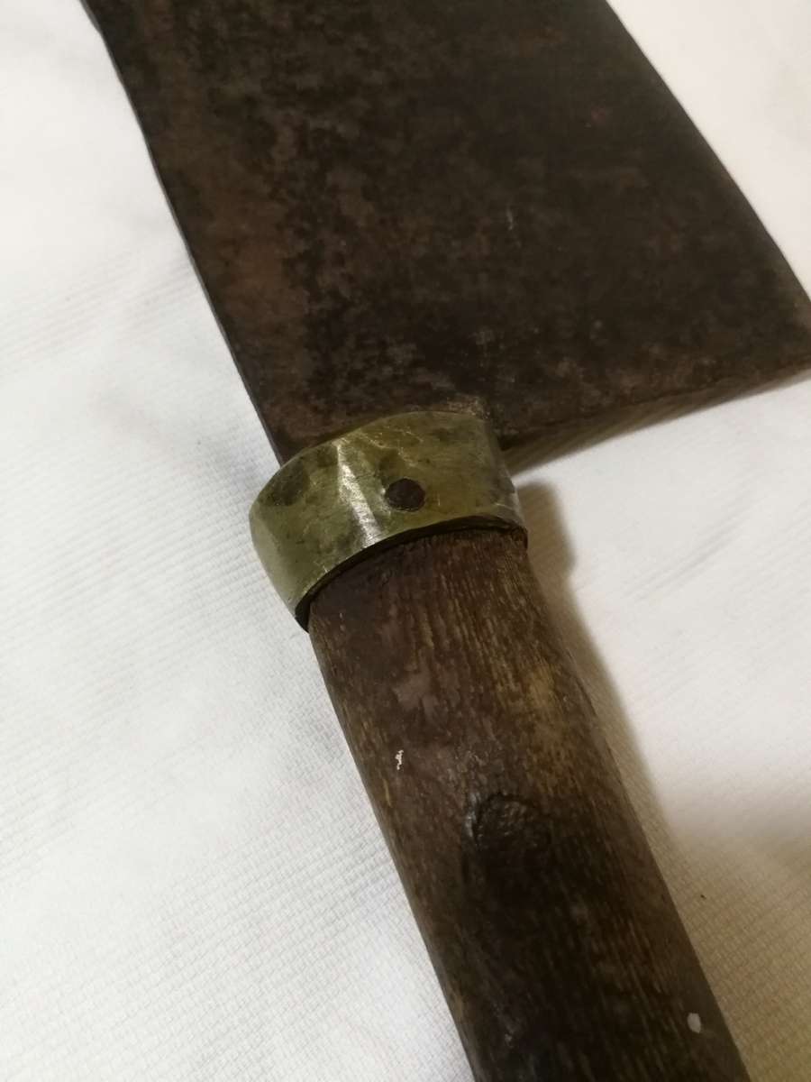 Antique meat cleaver. Brades Co- No2 England. Old and rustic.