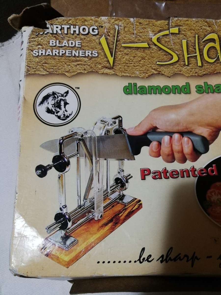 Vintage WARTHOG V-Sharp Diamond Knife Sharpener