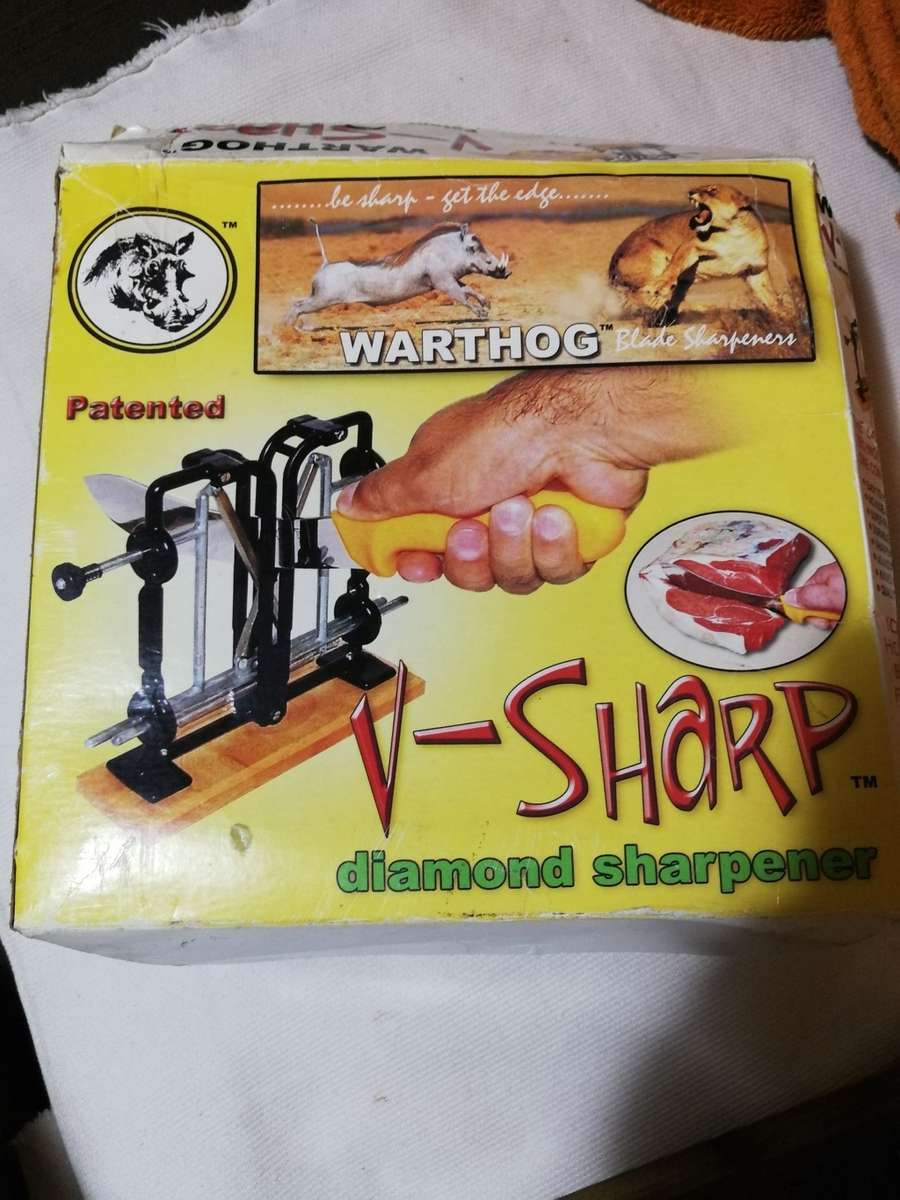 Vintage WARTHOG V-Sharp Diamond Knife Sharpener