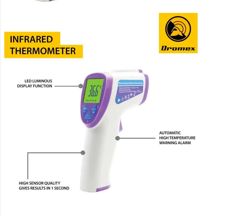 Non Contact IR Thermometer- Forehead- 1 sec Measuring- Professional