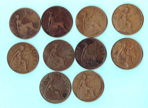 Great Britain 1 Penny various dates