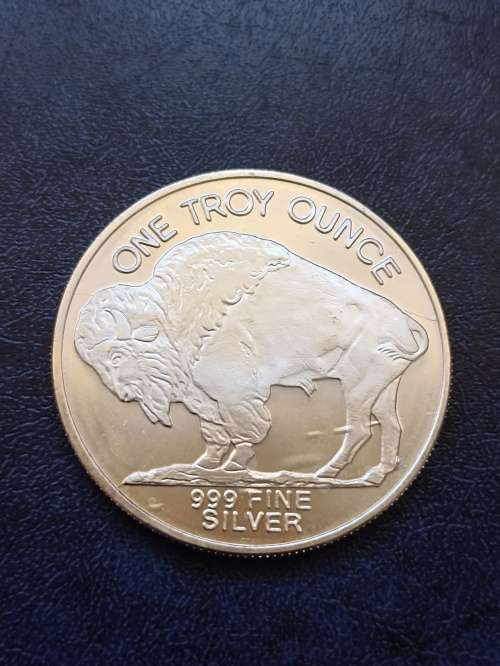 Indian Head Liberty One Troy ounce 999 Fine Silver Bison