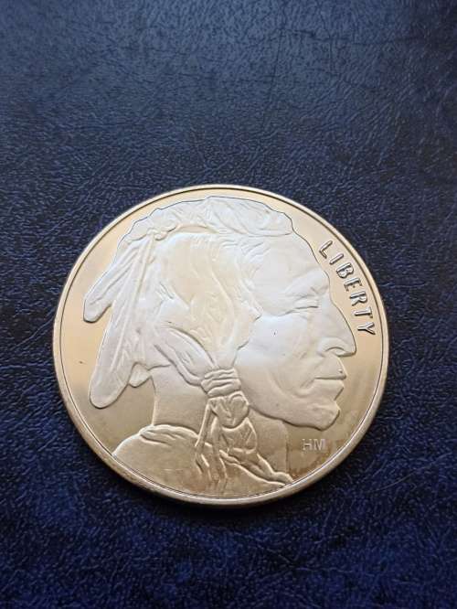 Indian Head Liberty One Troy ounce 999 Fine Silver Bison