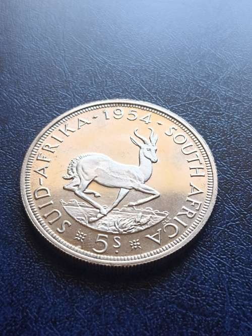 SA UNION 1954 FIVE SHILLING