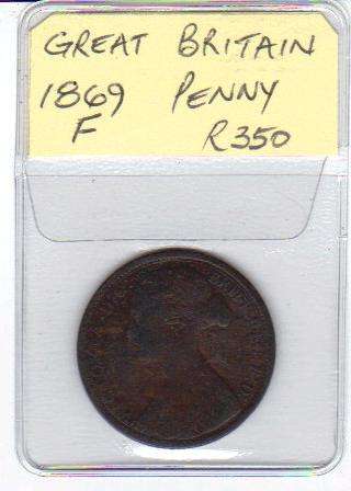 GREAT BRITAIN 1869  PENNY