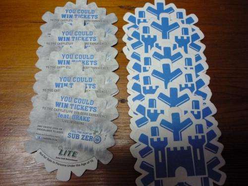 CASTLE LITE COASTERS X 11