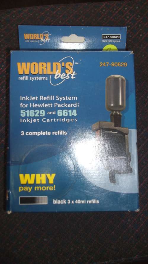 HP INKJET REFILL SYSTEM FOR HP 51629 AND 6614 CARTRIDGES ( BLACK )