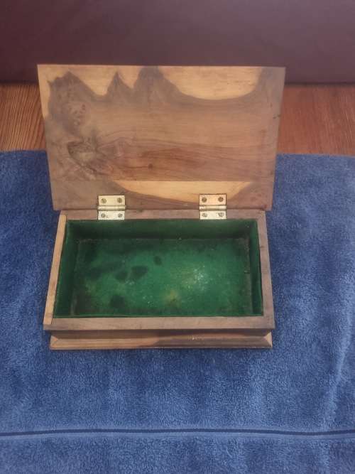 WOODEN JEWELRY BOXES. BIDDING ON BOTH.