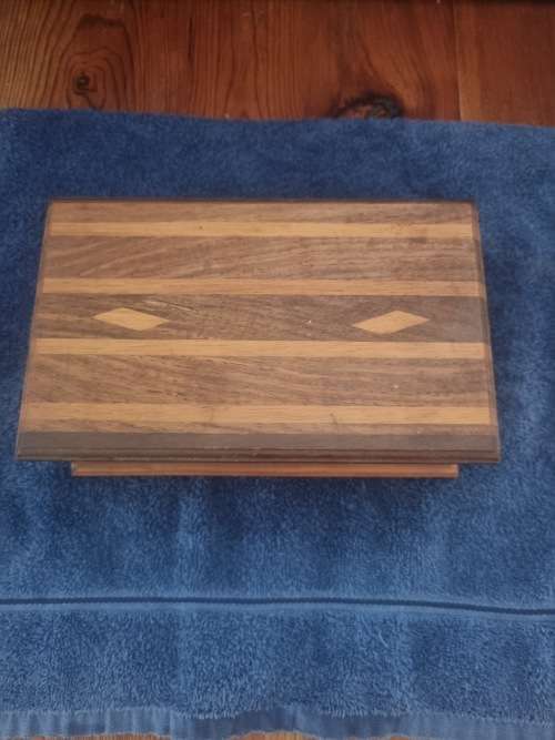 WOODEN JEWELRY BOXES. BIDDING ON BOTH.