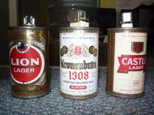 REDUCED!!! THREE VERY OLD LIGHTERS - LION, CASTLE, KRONENBRAU