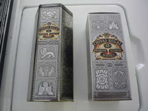 COLLECTORS ITEMS : CHIVAS REGAL 12 YEAR OLD WHISKEY TIN AND BOX