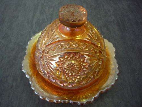 ANTIQUE BUTTER DISH / 170MM DIAMETER - 130MM HEIGHT
