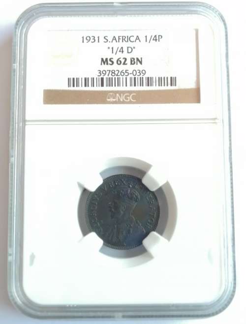 1931 1/4D MS62 BN