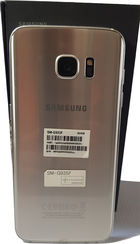 Samsung Galaxy S7 Edge - 32Gb Silver Titanium + UAG Cover