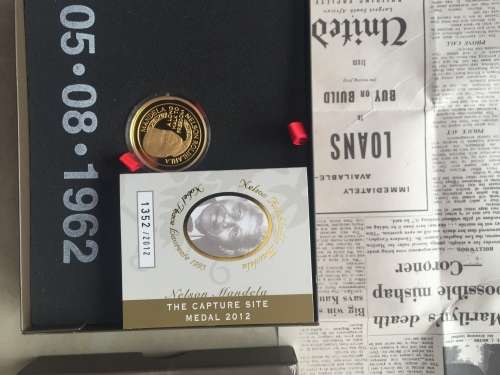 Mandela capture site 1/2 ounce gold coin.