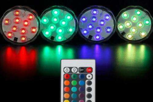 LED RGB waterproof light with remote