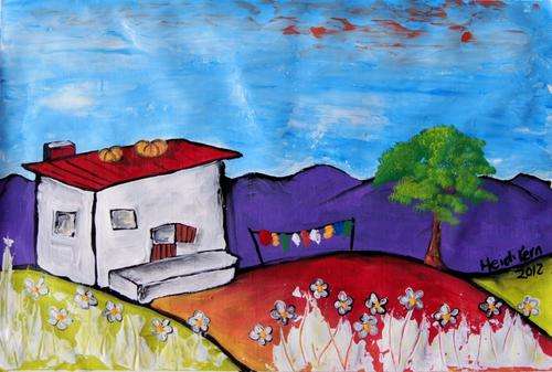 Original Painting - Happy Days - by SA artist Heidi Kern