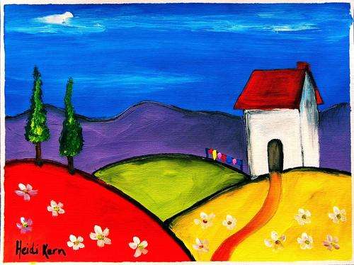 One Sunny Morning -23 x 31cm - by SA artist Heidi Kern