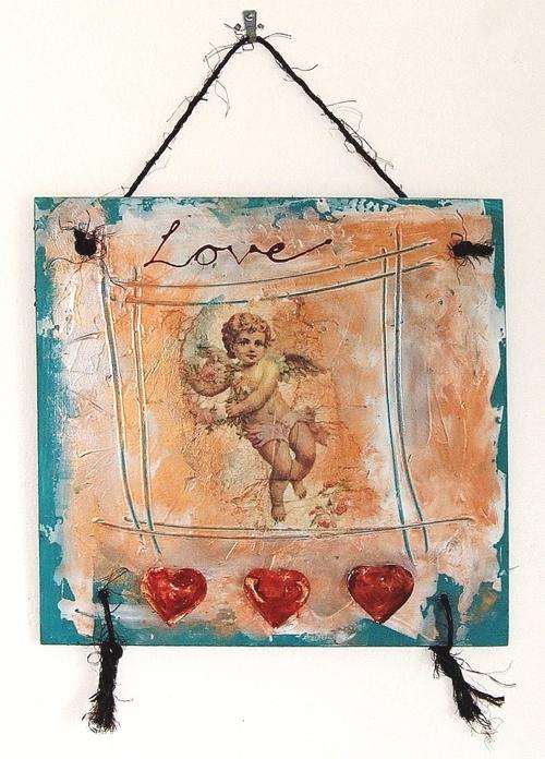Love - 30cm x 30cm - by SA artist Heidi Kern