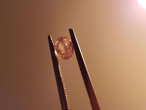 Natural earth mined Turkish colour shift Diaspore, oval cut 1.20ct