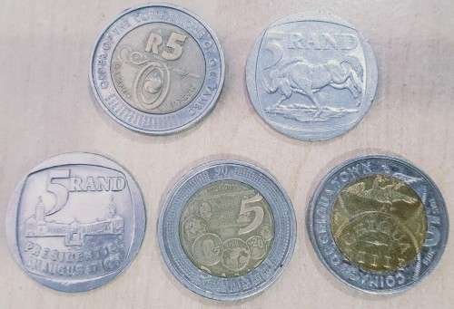 Mix R5 Coins (bid per lot) bid starts at R1!!!