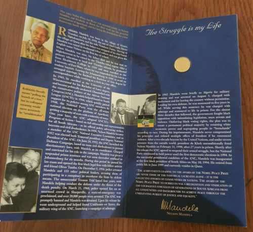 Nelson Mandela NOBEL PEACE LAUREATE 1993 COMMEMORATIVE MEDAL on Auction Now!!!