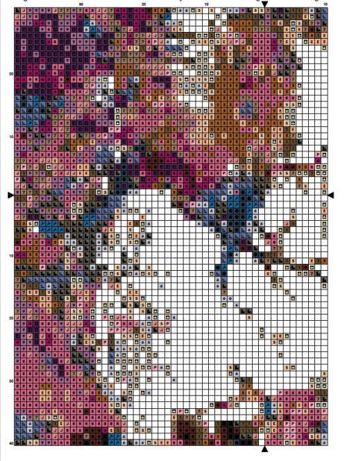 Anatomy 3 Cross Stitch Pattern PDF - Heart Watercolor Cross Stitch Pattern