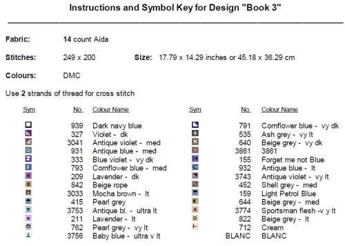 Book 3 Cross Stitch Pattern PDF - Watercolor Cross Stitch Pattern