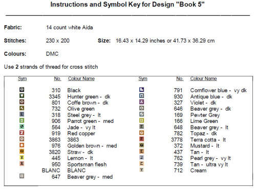 Book 5 Cross Stitch Pattern PDF - Watercolor Cross Stitch Pattern