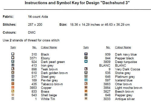 Dachshund Cross Stitch Pattern 3 PDF - Dog Watercolor Cross Stitch Pattern