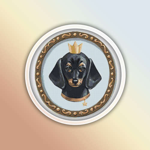 Dachshund Cross Stitch Pattern 5 PDF - Dog Watercolor Cross Stitch Pattern