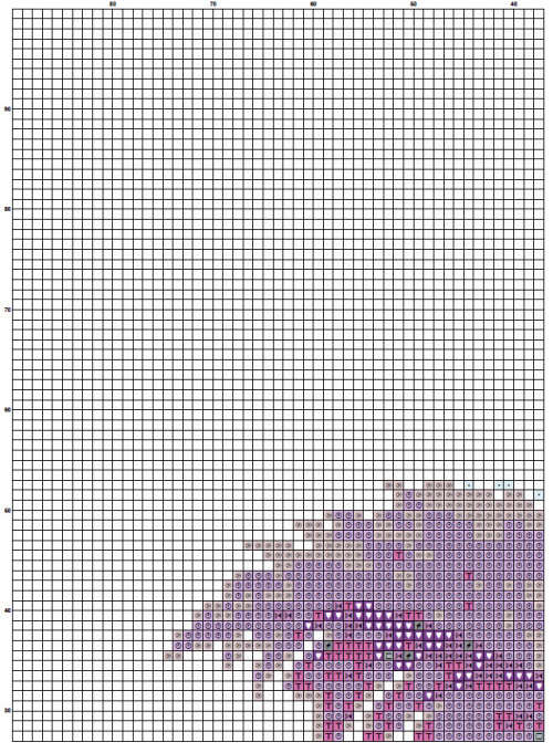 Feather 8 Cross Stitch Pattern PDF - Watercolor Cross Stitch Pattern
