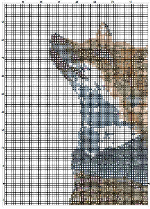 Fox 2 Cross Stitch Pattern PDF - Watercolor Cross Stitch Pattern